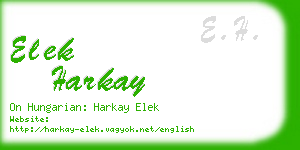 elek harkay business card